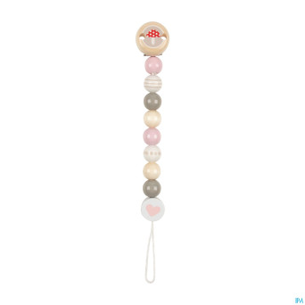 Heimess attache sucette bois champignon