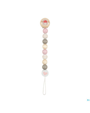 Heimess attache sucette bois champignon