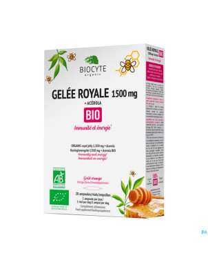 Biocyte gelee royale 1500mg bio    amp 20