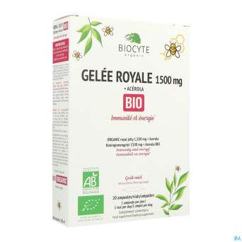 Biocyte gelee royale 1500mg bio    amp 20