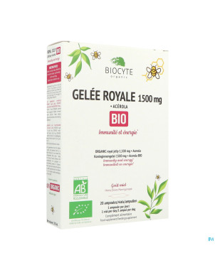 Biocyte gelee royale 1500mg bio    amp 20