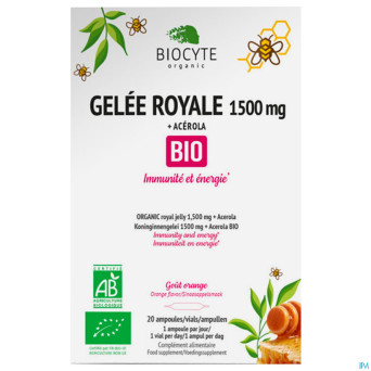 Biocyte gelee royale 1500mg bio    amp 20