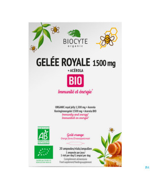 Biocyte gelee royale 1500mg bio    amp 20