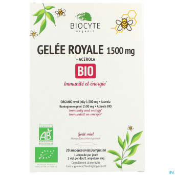 Biocyte gelee royale 1500mg bio    amp 20