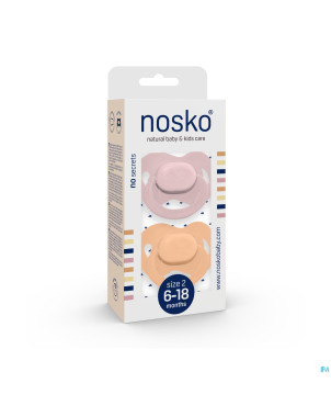 Nosko sucette 6-18 m baby pink + peach