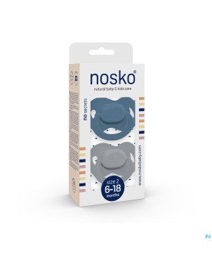 Nosko sucette 6-18 m whale blue + mouse grey