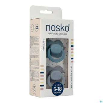 Nosko sucette 6-18 m whale blue + mouse grey