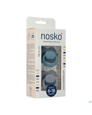Nosko sucette 6-18 m whale blue + mouse grey