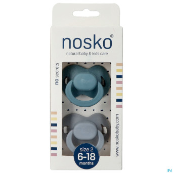 Nosko sucette 6-18 m whale blue + mouse grey