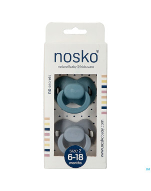 Nosko sucette 6-18 m whale blue + mouse grey