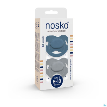 Nosko sucette 6-18 m whale blue + mouse grey