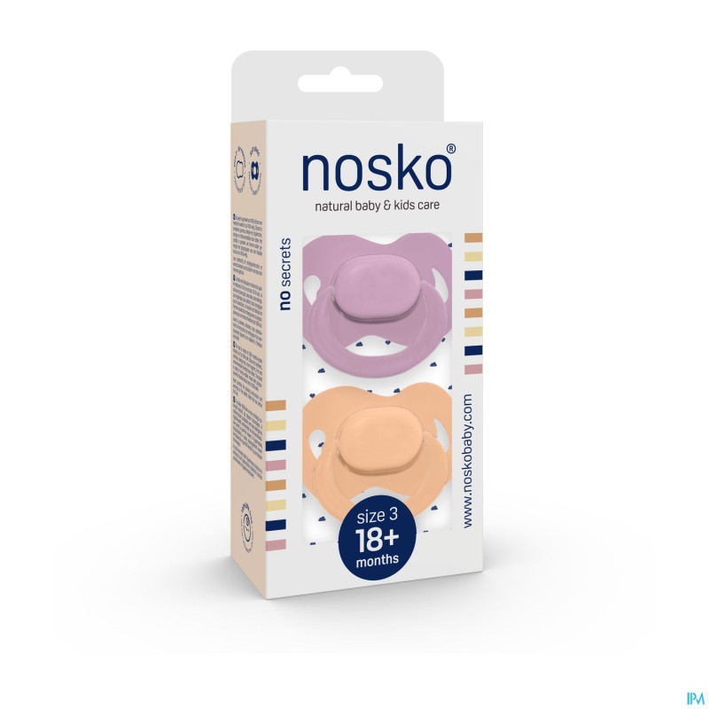 Nosko sucette 18+ m lilac + peach