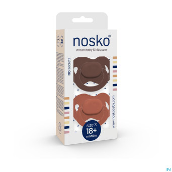 Nosko sucette 18+ m chocolate + brick