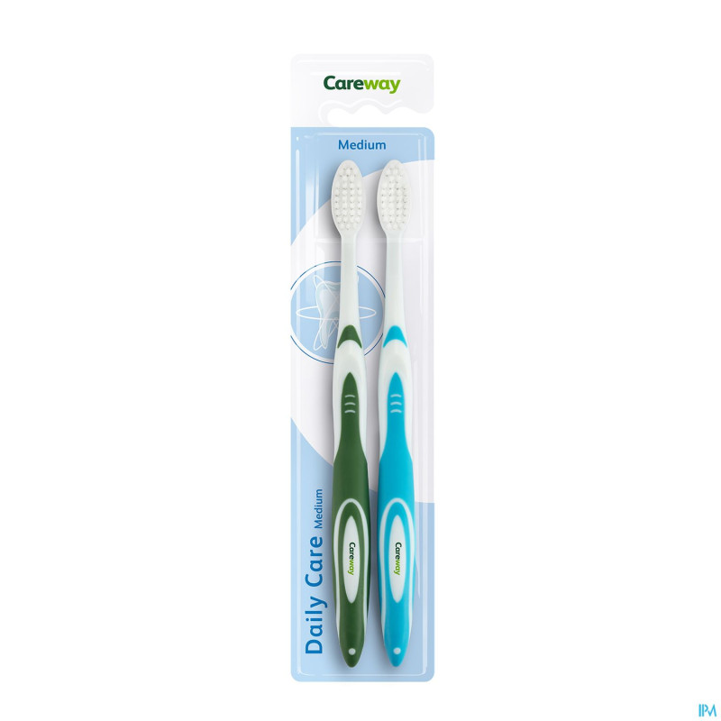 Careway oral brosse dents medium duopack