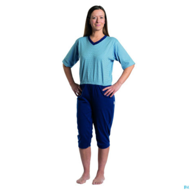 Suprima 4730 salopette ferm. dos+jambe bleu m