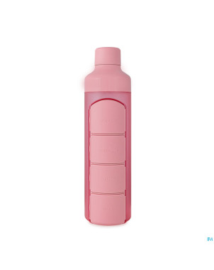 Yos water bottle & pill box daily perfect pink