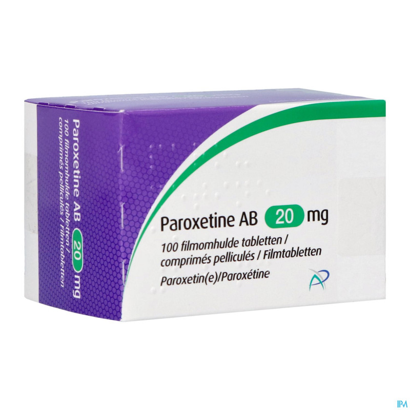 Paroxetine ab 20mg comp pell 100 x 20mg