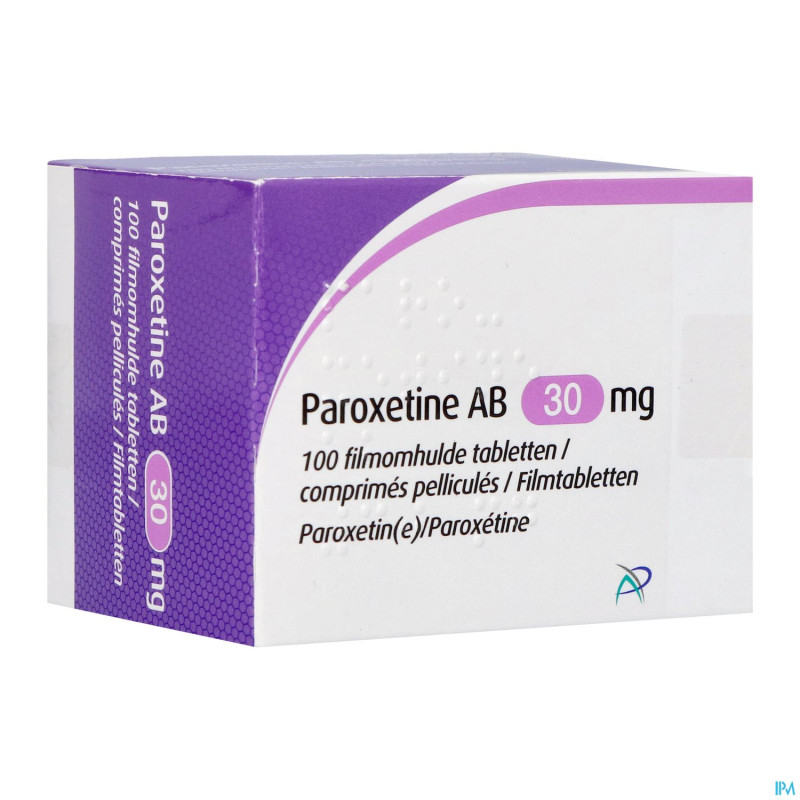 Paroxetine ab 30mg comp pell 100 x 30mg