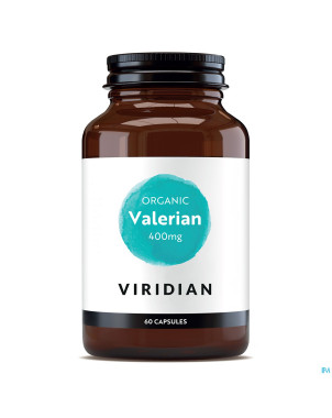 Viridian organic valerian root 400mg    v-caps 60