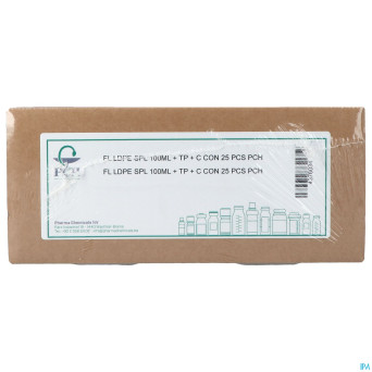 Fl ldpe spl 100ml + tp + c con 25 pch