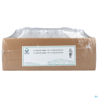 Fl ldpe spl 250ml + tp + c con 25 pch