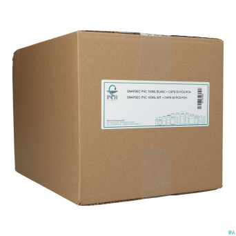 Snapsec pvc 100ml blanc + caps 50 pch