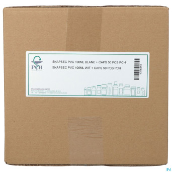 Snapsec pvc 100ml blanc + caps 50 pch