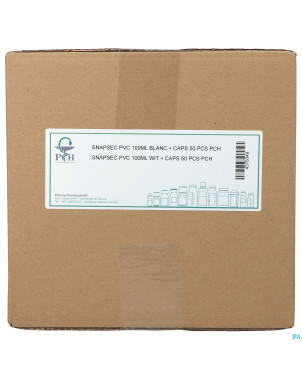 Snapsec pvc 100ml blanc + caps 50 pch