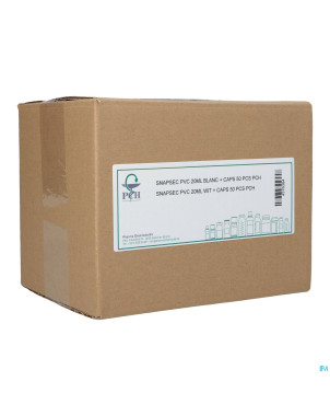 Snapsec pvc 20ml blanc + caps 50 pch