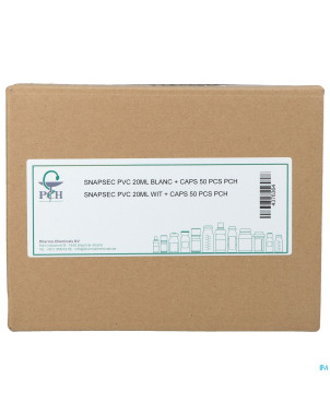 Snapsec pvc 20ml blanc + caps 50 pch