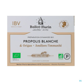 Ballot-flurin propolis blanche bio amp 10x10ml