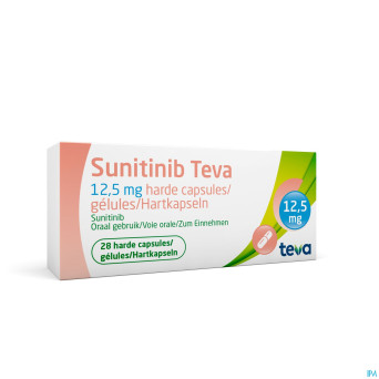Sunitinib teva 12,5mg caps dur  28