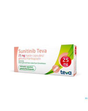 Sunitinib teva 25,0mg caps dur  28