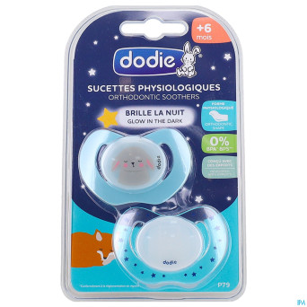 Dodie sucette physio +18m duo nuit mixte    p91