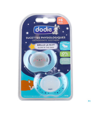 Dodie sucette physio +18m duo nuit mixte    p91