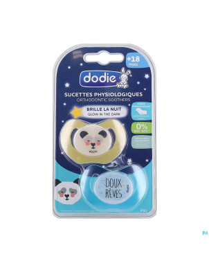 Dodie sucette physio +6m duo nuit mixte    p79