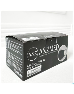 A&z med masques chirurgicaux type 2r noir    50