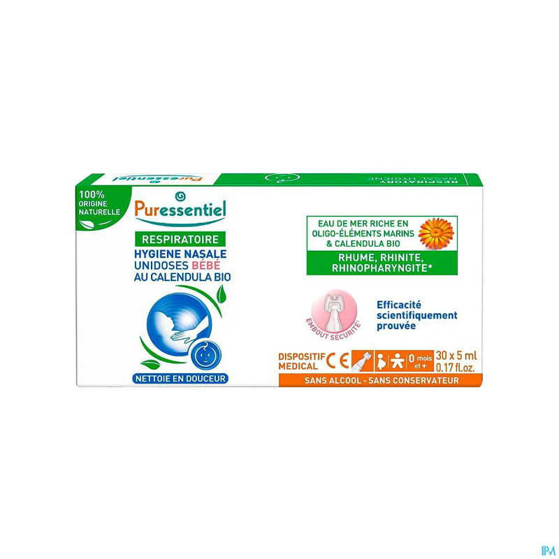 Puressentiel respir.unidose hyg. nasal bebe 30x5ml