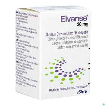 Elvanse 20mg caps dur 30