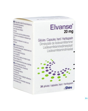 Elvanse 20mg caps dur 30