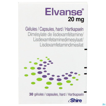 Elvanse 20mg caps dur 30