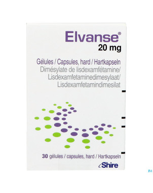 Elvanse 20mg caps dur 30