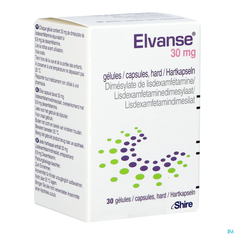 Elvanse 30mg caps dur 30