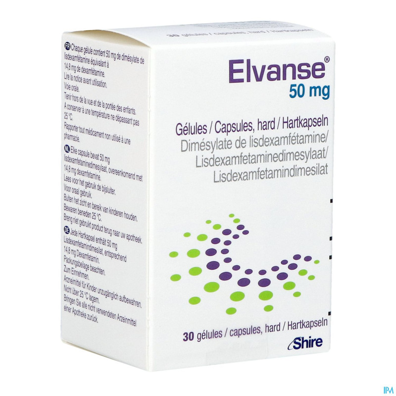 Elvanse 50mg caps dur 30