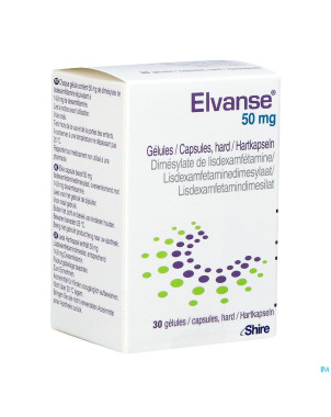 Elvanse 50mg caps dur 30