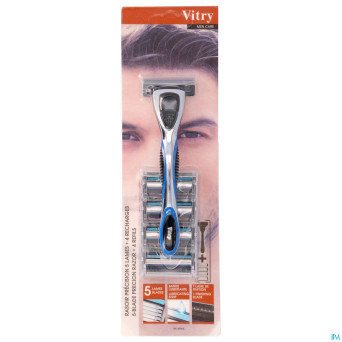 Vitry rasoir precision 5 lames + 4 recharges