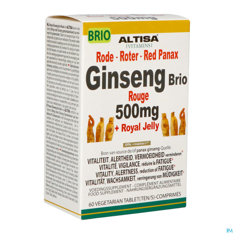 Altisa ginseng rouge brio 500mg    comp 60