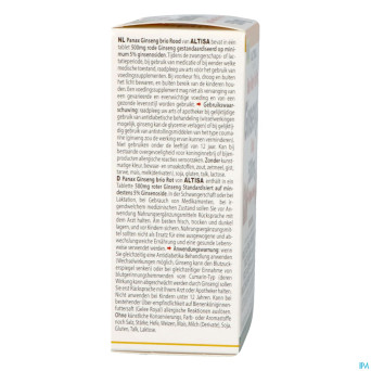 Altisa ginseng rouge brio 500mg    comp 60