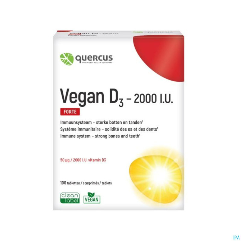 Quercus vegan d3 2000 i.u. comp 100