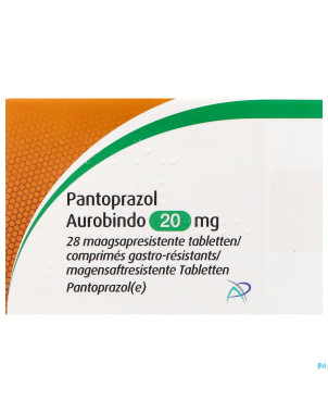 Pantoprazol aurobindo 20mg gastro resist. comp  28